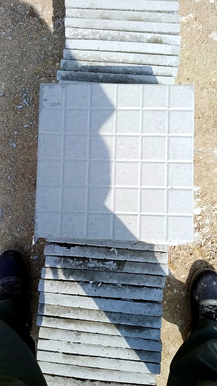Chequered tile pattern close-up