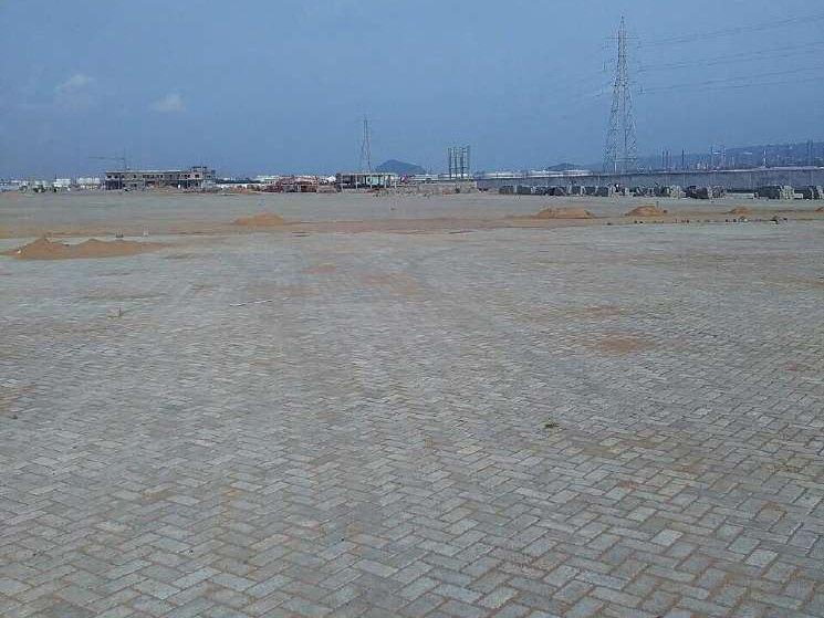 Wide finished paver yard at Balmer Lawrie Container Depot, Visakhapatnam